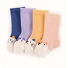 12PAIRS/LOT Autumn and Winter Children's Socos Sockins Midtube dla Borns Borless Baby Socks