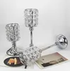 Gold Crystal Candle Holders Set av 3 för öppen spis soffbord manteldekor, bröllop hem halloween dekoration centerpieces