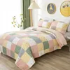 Handmade Cotton Bedspread on the Bed Quilt 3PCS Set Quilted Blanket Pillowcase Home Bedding Cover Summer Comforter Coverlets 231222