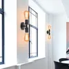 Corredor do corredor da lâmpada de parede Lâmpadas de cabeças duplas decoração de luminárias nórdicas modernas para a sala de estar banheiro iluminação interna arandelas