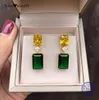 Shipei Natural Green Emerald Earrings Gold Fine Jewelry Stud Emerald Earrings 925 Sterling Silver Personalized Birthday Gift 210321372433