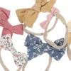 Bandanas 6 PCS Baby Girl pannband Bow For Girls Toddler 2 år gamla europeiska amerikanska bågar födda