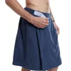 Men's Sleepwear Men Bath Towel Sexy Shorts Bathrobe Magic Tape Wearable Soft Side Open Pajamas Beach Shower Half Body