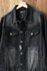 Jackets de jaquetas pesados ​​de jeans de masculino Spring Amekaji vestir roupas American Retro Biker Roupa de trabalho lavado