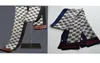 Men039s 100 zijden sjaal lang dubbellaags halsdoek das pak overhemd zwart blauw6226051