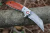 Coltello pieghevole Flipper M7699 di alta qualità VG10 Lama in acciaio damasco palissandro con manico in acciaio con testa a sfere Coltelli tattici con cartella aperta veloce