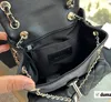 Channel Retro Rugzak duma 23P Rundleer kikker hobo Zwarte Messenger Dames Schoudertassen Diamond Lattice Handle tas 23p Emmer stijl