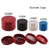 40/55/63mm 4 Layers Small Round Shape Men Grinder Portable Zinc Alloy Herb Tobacco Herb Spice Crusher Hookah Smoking Accessories