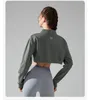 Al Yoga Jacke Sportmantel Frauen enge Yoga-Kleidung schnell trocknend langärmelig Top Reißverschluss Cardigan Fitness YC248