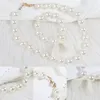 Chains Children Girls Faux Pearl Necklace Bracelet Set Kids Little Girl Decorations