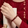 Strand Authentic Cinnabar 12 Zodiac Bouddha Manjushri Bodhisattva Bracelet Men et femmes bijoux de bijoux