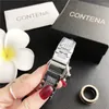 Montre-bracelets contena Silver Rose Gold Luxury Femmes Regardez les dames de la mode Quartz Diamond Wristwatch Bracelet féminin élégant Reloj