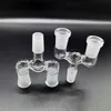 Adattatore in vetro da 14 mm 18 mm Accessori per fumatori a doppia ciotola 3 giunti su un drop down Due dimensioni Wishbone Splitter Adattatore smerigliato per opzioni Bong Dab Rigs