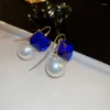 Dangle Earrings Minar Korea Candy Color Lanestone Lectangle for Womenシミュレートされた真珠の長いぶら下がっている卸売ジュエリー