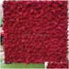 Flores decorativas grinaldas painéis 3d e roil parede artificial decoração de casamento falso vermelho rosa peônia orcs pano de fundo corredores drop de dhbge