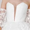 Süße Stars kurze Brautkleider für Frauen mit abnehmbaren Ärmeln funkeln oberhalb der Knie Braut Kleid gegen Hals Schnüre-up-Verschluss Mini Brautkleid Vestidos de Novia