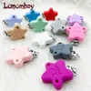 10/30/50pc kärlek Mama Star Silicone Teeth Clip Diy Baby Fake Chain Pacifier Holder Born Pacifier Nursing Ting Toy 231225