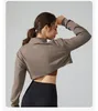 Al Yoga Jacke Sportmantel Frauen enge Yoga-Kleidung schnell trocknend langärmelig Top Reißverschluss Cardigan Fitness YC248