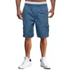 Pantalon masculin masculin de cargaison de cargaison solide pantalon cordon de poche short de poche pantalon cropped