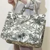 Sacchetti di design di lusso borsette marcata per maniglie per donne jacquard ricami shopper borse da spiaggia spalla tote borse all'ingrosso