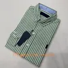 Men Shirts Casual Stripe Spring e Autumn Quality Business Dress Fashion camisetas clássicas Mens bordados decoração confortável Top Long Shirt S14