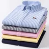 Qianxin Clothing Spring and Autumn Men's Longeved Shirts New Pure Cotton Oxford Textile Casuare Non Iron Checkered