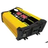 カージャンプスターターパワーインバーター4000W 12V〜220V110V LEDディスプレイコンバーターアダプターデュアルUSB電圧トランス修正サイン波164 OTZ0Z