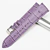 MAIKES High Quality Genuine Leather Watch Band Beautiful Purple Accessories Strap 12mm 14mm 16mm 17mm 18mm 19mm 20mm 22mm 240112