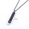 Chains Memorial Urn Necklace For Ashes Stainless Steel Cube Bar Container Pendant With Chain Cremation Keepsake Jewelry Accessories