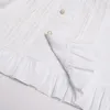 Camicette femminili camicie vittoriane vintage e camicetta solida colena bianca in pizzo lolita loto volant camicia da donna