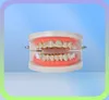 New Hip Hop Zähne Zahn Grillz Kupfer Zirkon Kristall Zähne Grillz Zahngrill Halloween Schmuck Geschenk Ganze für Rap Rapper ME74685169532