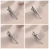 8 datorer Tie Clip Set med presentförpackning Bröllopsgäster gåvor Metal Man Shirt Manschettknappar Mäns gåva till make Luxury Jewelry Business 231225