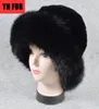 新しいスタイル冬の温かい本物の毛皮の帽子のバケツハットソリッドエラスティックレックスファーキャップパーティーファッションハットビーニー9731434