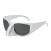 Солнцезащитные очки y2k футуристические для взрослых унисекс -карнавалы ночной клуб, принимая PO очки субкультура солнечные ресурсы