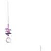 Décorations de jardin Suncatcher Crystal Wind Chimes Heart Pendentif à la main Sun Light Catcher Fenêtre Rideau de mariage Décor Sunburst DRO DHSRF