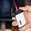 Ny metall Direct Charge Windproof Lighter Creative Butane Ingen gas Uppblåsbar lättare rökningstillbehör Herrens semesterpresentverktyg