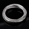 Victoria Wieck Luxury Classic Jewelry 925 Sterling Silver Full Sapphire Circle CZ Diamond Gemstones Women Wedding Band Ring 209R