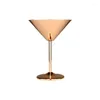 Wine Glasses Solid Stainless Steel Cocktail Cup Goblet Copper Martini Triangle Water Metal Glass Red Champagne