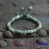 Bangle Green Jade Beads Armband Charm Natural Gemstone Hand Knotning Fashion Amulet Chinese Bangle Jadeite smycken Kvinnor gåvor