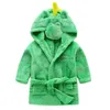 fashion Kids Boy Girl Animal Bathrobe Cartoon Soft Flannel Robe Pajamas Baby Kids Children Warm Clothes 2-6Years Old 231225