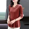 Women's T Shirts Fashion Mid Length Gold Velvet Bottoming Shirt Solid Color Top Spring Autumn Long Sleeve T-shirt For Women M-5XL