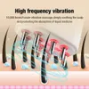 EMS MicroCurrent Electric Sc​​alp Massager Brush Vibration Red Light Therapy Head Massage Comb for Hair Growth Liquidアプリケーター231225