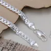 Men's 5mm 20cm 925 sterling silver chains bracelets bangles H199225a