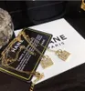 Collier de luxe pour femmes Designer Chunky Chain Chain Crystal Plaqué or 18 carats Lettre en acier inoxydable Pendentifs Colliers Déclaration Wed6016752