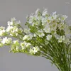 Decoratieve bloemen 5 stuks luxe viooltjes kunstmatig hydraterend gevoel delphiniums latex decor bloemstukken bruiloft thuis bloemen