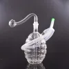 10styles Dab Rig Oil Burner Bong Supply To Accept Personalized 10mm Small Mini Recycler Smoking Water Pipe with Male Glass Oil Burner LL