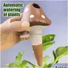 Sprutor 4sts självvattande svampspikar Portable Matic Terracotta Globe Liten Potted Plant Waterer Cute Garden Device 231122 Drop Dhxy0