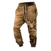 Pantalons masculins joggers hommes hommes automne et hiver 3d motif imprimé décontracté pantalon de pieds groupés de mode hip hop streetwear
