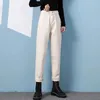 Pantalon étudiant en jeans pour femmes streetwear pantalon de jean noir épais