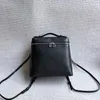 Schooltassen extra zak rugzak l23.5 vaste zwarte veelzijdige compacte stijl witte zachte kalfsleer leren tas vrouwen